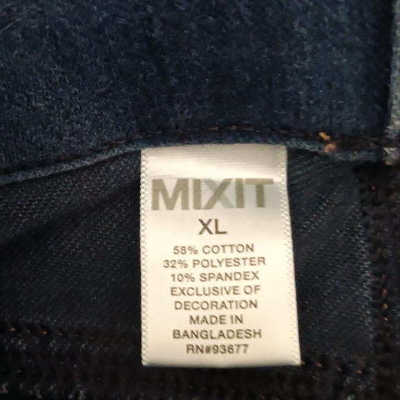 Mixit pull on rhinestone front jeans size XL - Picture 4 of 5